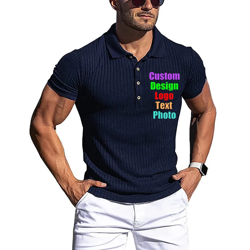 Sommer Kurzarm Poloshirt Revers Herren T-Shirt Custom 220621