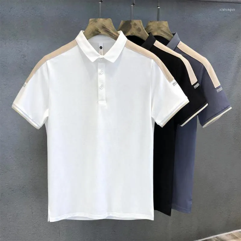 Polo da uomo Bottoni eleganti Top estivi semplici Bottoni leggeriUomo