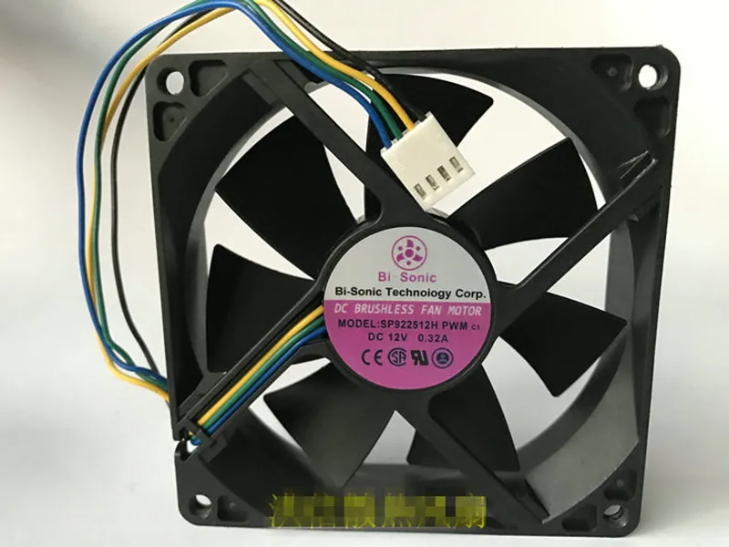 Freight Free Original Fan 9025 SP922512H PWM DC12V 0.32A 2-Ware 4-Wire 4-Wire Fan