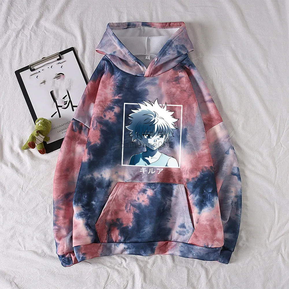 Hunter X Hunter Killua Tie Dye Hoodie Winter Warm Pullover With Creative Tie Dye Streetwear And Harajuku Aesthetic Style G220813 From Catherine002 Vendor 11.05 DHgate.Com