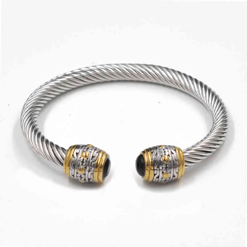 Pulsera Charm Gold Sliver Marca Cable trenzado Joyería de alambre Pulseras múltiples Diseñador Mujeres Hombres Brazalete Vintage Moda Brazaletes Brazalete Regalo único4HD5