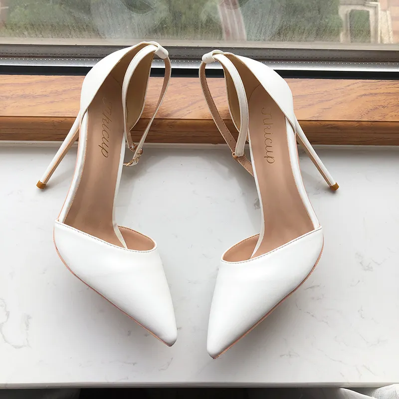 Wholesale Customizable Patent Leather Ankle Strap Dorsay Stiletto 