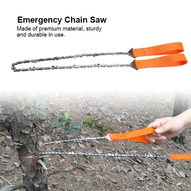 Outils à main Portable Scie À Chaîne Machine De Découpe De Poche Survie Tronçonneuse D'urgence Avec Sac Camping En Plein Air Randonnée Jardin Outil Freeship