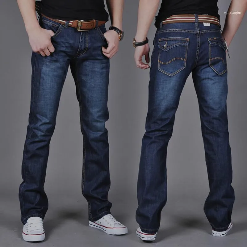 High Quality Brand Straight Men's Fashion Jeans For Young Men Sale Pants Casual Slim Trousers