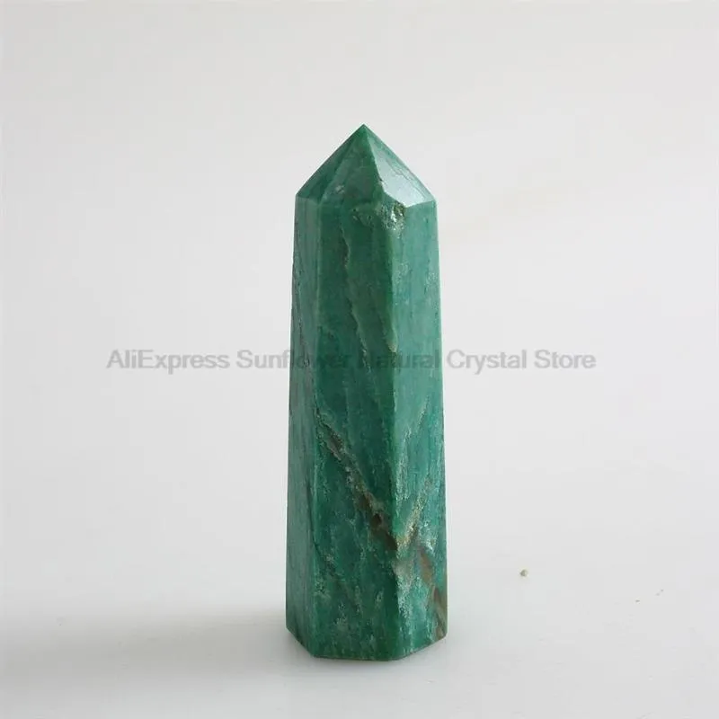 Decorative Objects & Figurines Crystal Green Mica Tower Wand Stone Home DecorDecorative