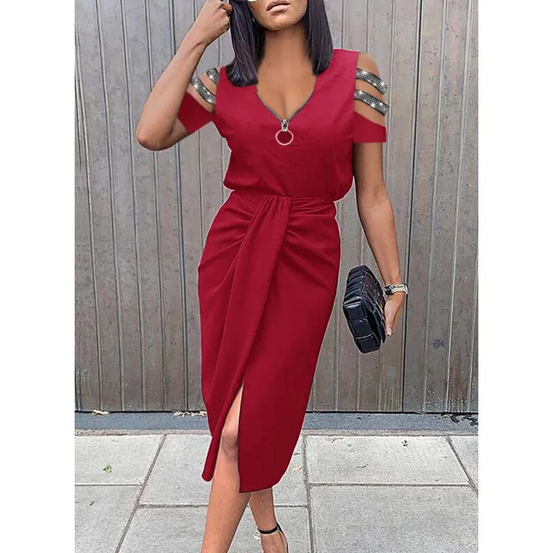 Cold shoulder dress online design