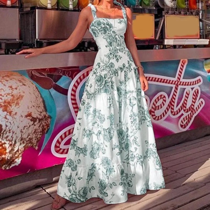 summer dresses ankle length Bohemian Dream Catcher Suspender Dresses Women Sexy Ankle Length Slip Dress Halter Skirts Sleeveless Casual Flowy Home Long Skirt Beige at Amazon Women's Clothing store