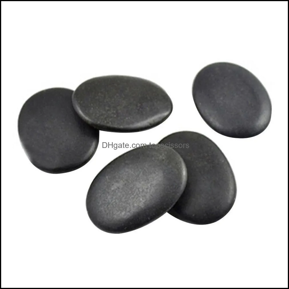 500PCS Health Care Natural Basalt Massage Stone Black Hot SPA Rocks Pain Relief Energy Set Massage Stones & Rocks