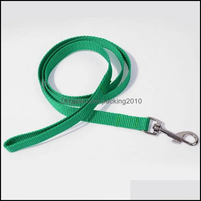 Width 1.5cm Long 120cm Nylon Dog Leashes Pet Puppy Training Straps Black/Blue Dogs Lead Rope Belt Leash ZA3963