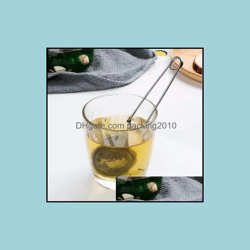 Tea Infuser 304 Stainless Steel Sphere Mesh Tea Strainer Coffee Herb Spice Filter Diffuser Handle Tea Ball Top Quality