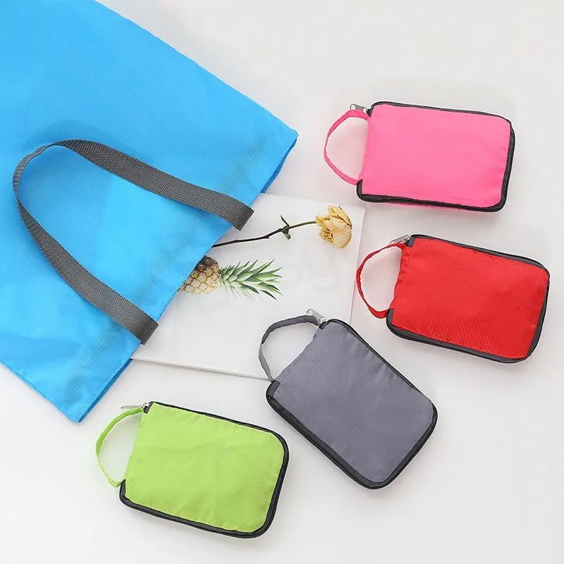 Foldable Market Shopping Bag Portable Large Capacity Vegetable Fruit Sundries Storage Bags Vegetables Markets Shopping Handbag BH6246 WLY