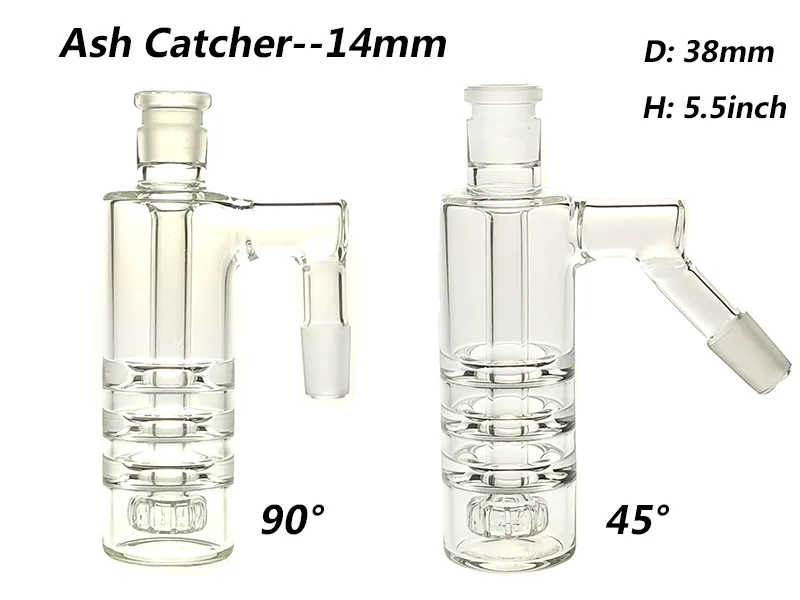 Shisha-Teile und Zubehör aus Glas, Aschefänger, 14-mm-Diffusor mit Baumperk. 14mm 45ﾰ oder 90ﾰ CA005