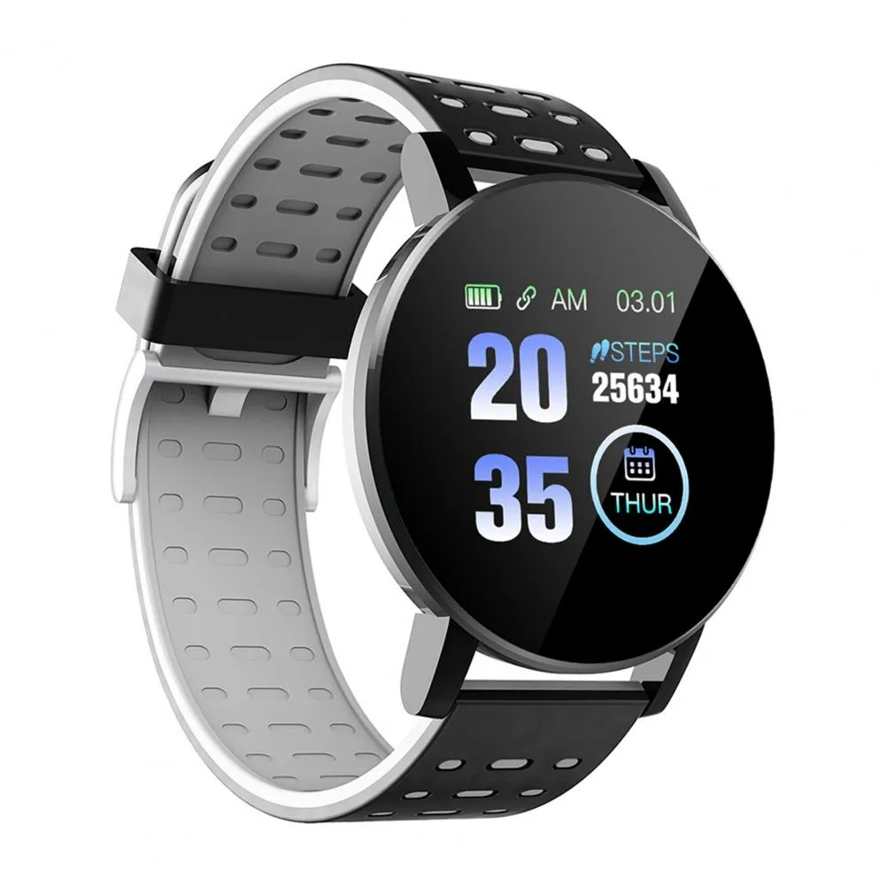 119Plus Pulseiras Relógio Inteligente Pressão Arterial Rastreador Esportivo À Prova D' Água Bluetooth Pulseira Inteligente Monitoramento da Frequência Cardíaca Para Android Ios Pulseira