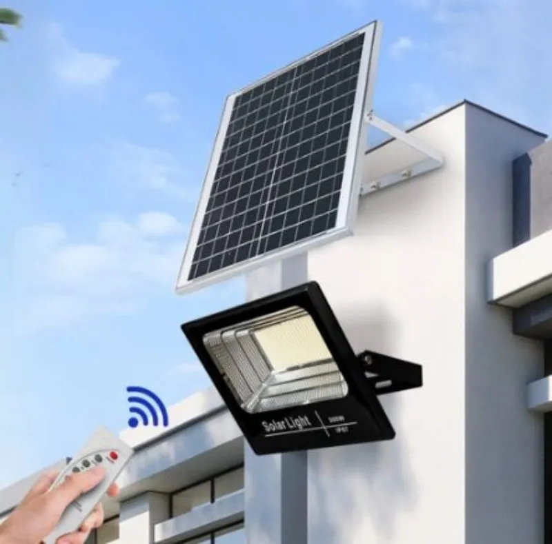 Solar Wall Lights 5M Cord Outdoor LED Spotlights with Remote Control Waterproof Flood Lamp Perfect for Garden House