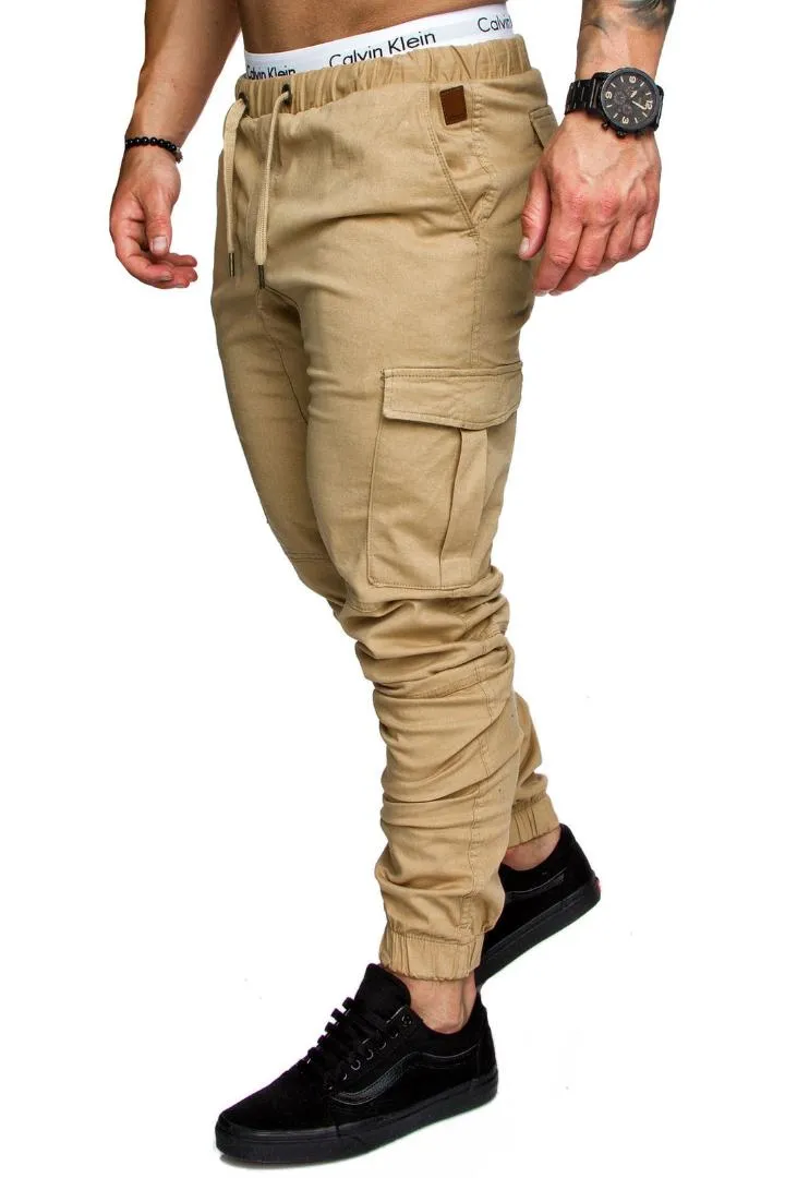 NEW 2023 Men Casual pants Solid Color Harem Sweatpants Male Coon Multi-pocket Sportwear Baggy Comfy pant Mens Joggers