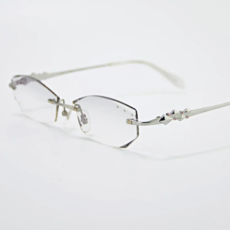Modne okulary przeciwsłoneczne Ramki Dostosowywane recepty szklanek bez krawędzi Diamond Pure Titanium Ultra-Light Ramka do krótkowzrocznego presbyopowego szklanki