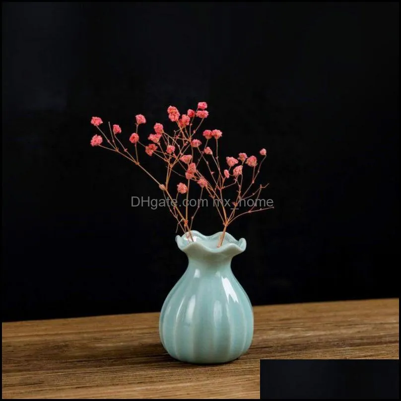mini ceramics vase dry flower vases decoration home white blue ceramic pot flowers basket nordic decorations