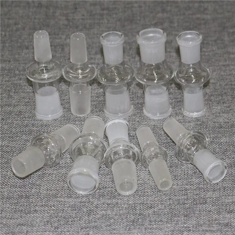 10 Styles Glass Adapter Standard Hookahs Tools Straight Supply 14mm 18mm Male to Female Converter For Bong Bubbler Glass Reclaim Adapters Ash Catcher