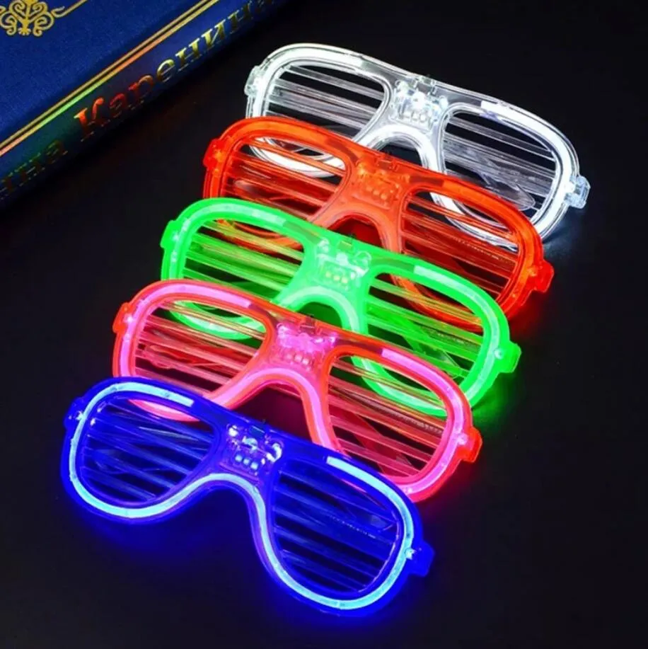 Amour Led lunettes néon fête clignotant lumineux lunettes Bar fêtes Concert Fluorescent lueur Photo accessoires fournitures