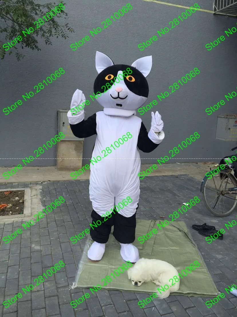 Save Big on Bulk Cat Mascot Costumes Mascots Costumes: Washable Black And  White Cat Mascot Outfit, High Quality EVA Material, Unisex Cartoon Apparel 