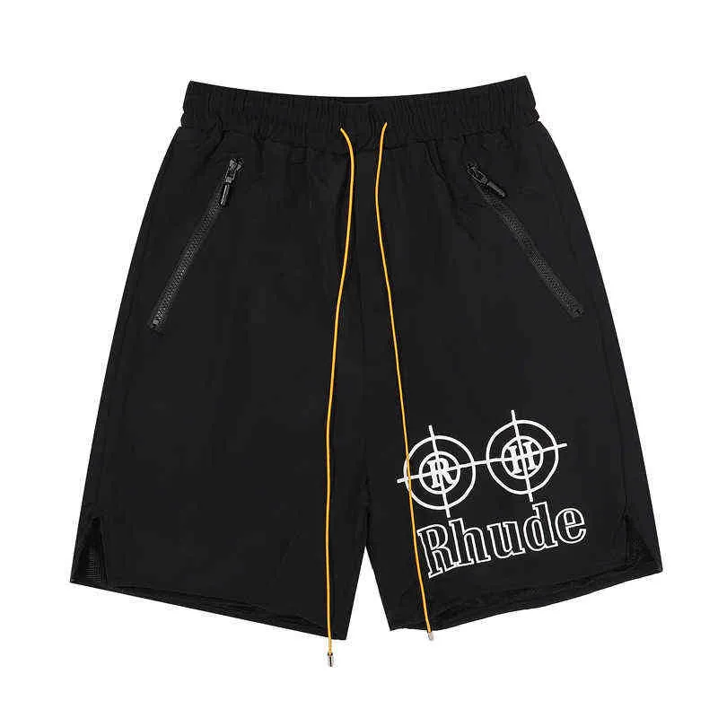 Noir Rhude Designer Shorts Hommes Femmes Meilleure Qualité Pneu Impression Rhude Pantalon Culotte de haute qualité