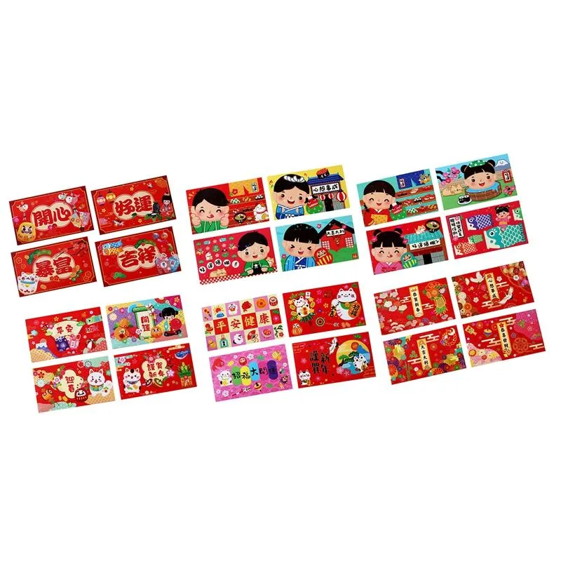 PCS PCS PCS envelopes vermelhos chineses Ano do Tiger Lucky Money Pacotes Envelope para Spring Festival Birthday Suppliesgift