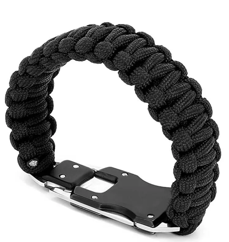 Multifunctional Paracord Bracelet With Camping Survival Knife For Hiking  And Cycling From Danny2014, $2.32