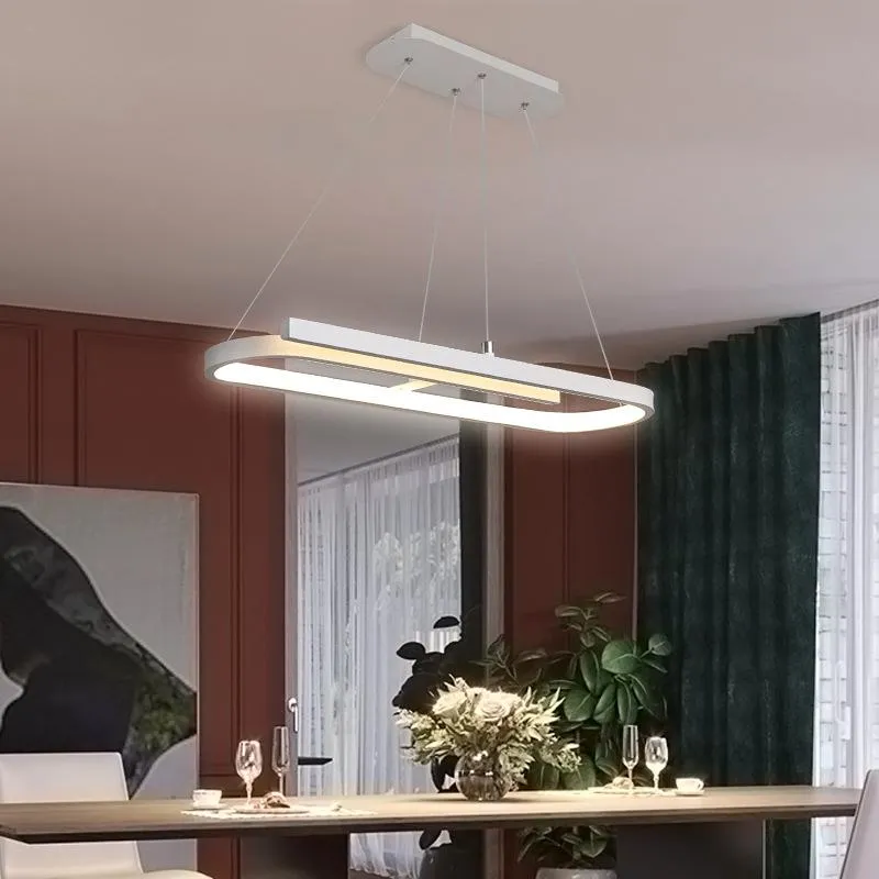 Подвесные лампы Современные светодиодные светильники с удаленным для спальни гостиная столовая коридор Железный алюминиевый крытый освещение AC 90-260VPendend