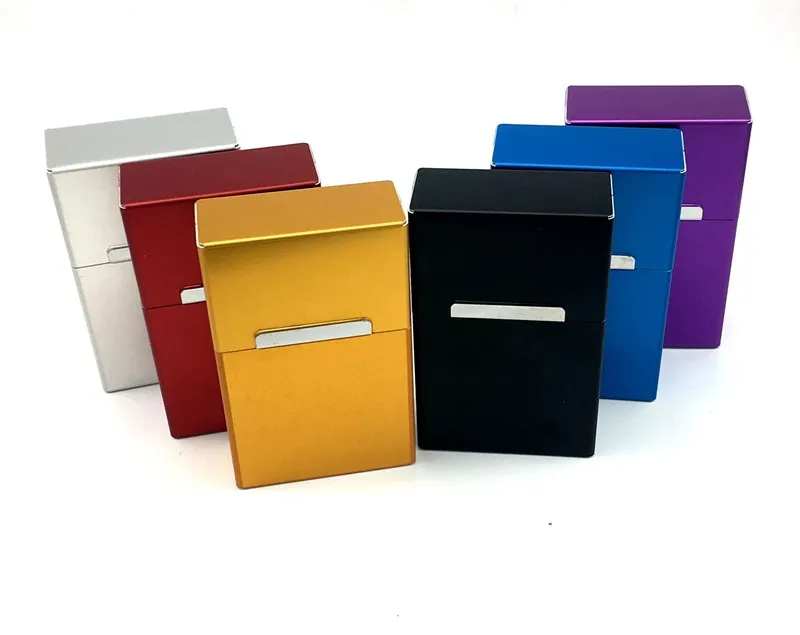 Magnets Creative Men's cigarette case with 20 packs aluminum alloy Box storage