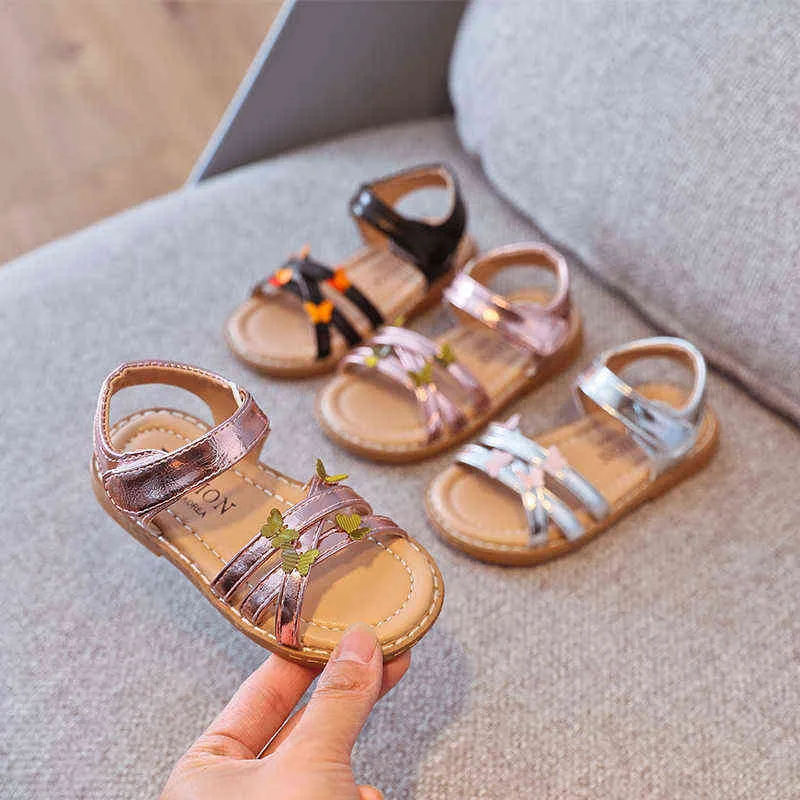 Kinderen sandalen voor meisjes mode schoenen met boog zomer baby meisjes antislip zachte schoenen kinderen casual strandschoenen G220418