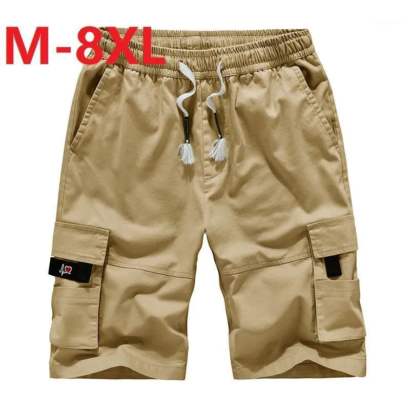 2022Sommar Herr Baggy Multifickor Military Cargo Korta Byxor Man Bomull Khaki Herr Tactical Shorts Beach Plus Size8XL