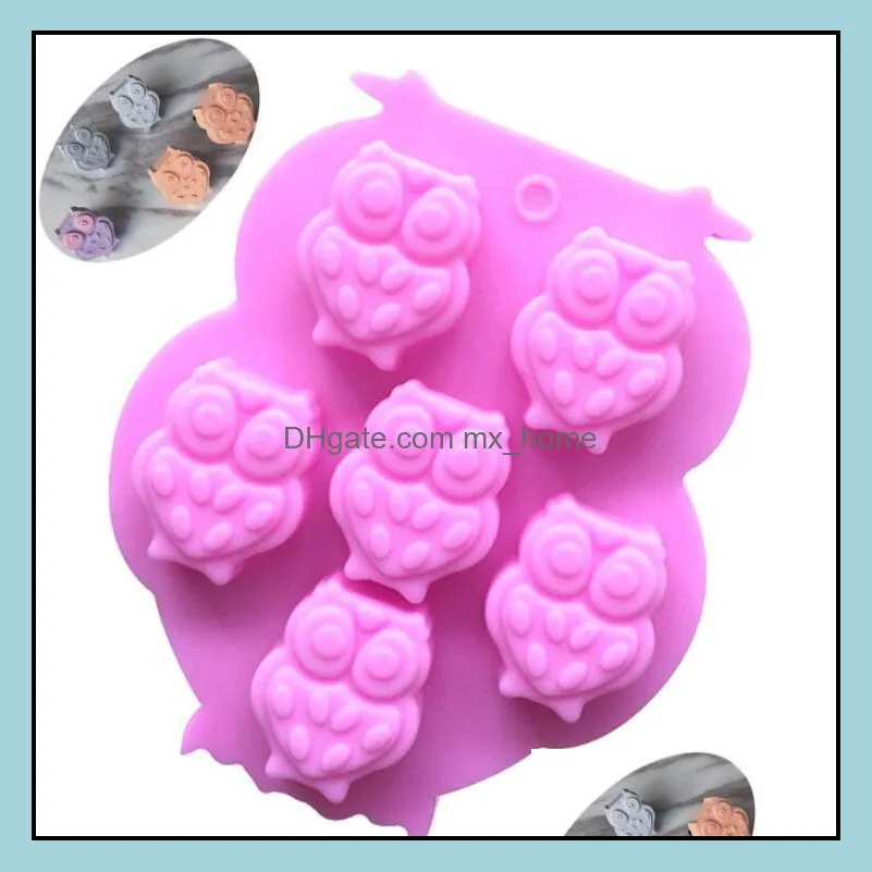 owl shape ice tray moulds microwave oven silicone mold non toxic easy to cake molds baking tools party christmas supplies lxl1157y