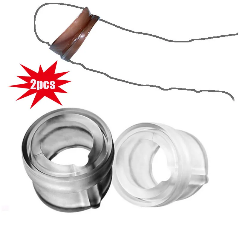 2pcs/conjunto de prepúcio correção de pau anéis atrasado ejaculation brinquedos sexy para homens dispositivos de castidade pênis scrotum cockrings