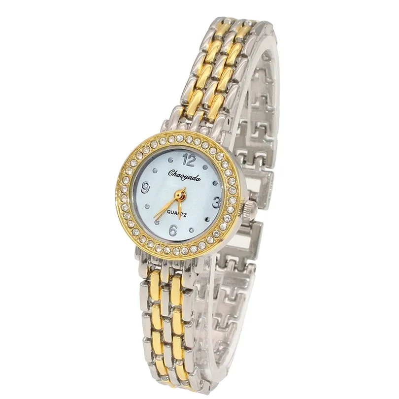 6pcs mixte en vrac mode montre de luxe en acier inoxydable bracelet montres dames robe à quartz montres reloj mujer T200420