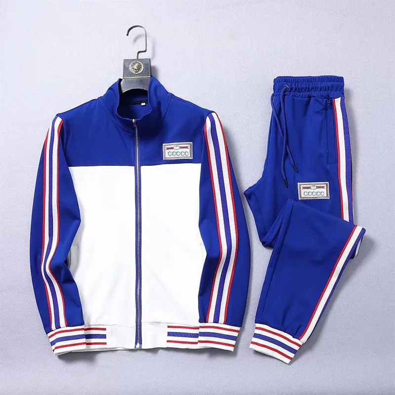 Mens Embroidered Two Piece Tracksuit Set With Long Sleeves And