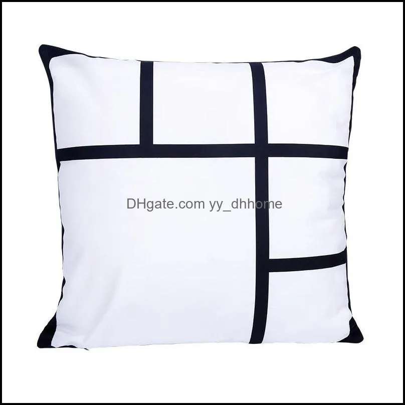 sublimation blanks pillow case 4 panel cases cushion cover throw pillows covers for printing sofa couch diy zwl720