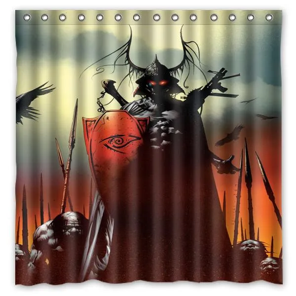 Duschvorhänge 72 "x72" wasserdichte Vorhang Badezimmer King Crimson Eco-freundliches Bad Willkommen Custom