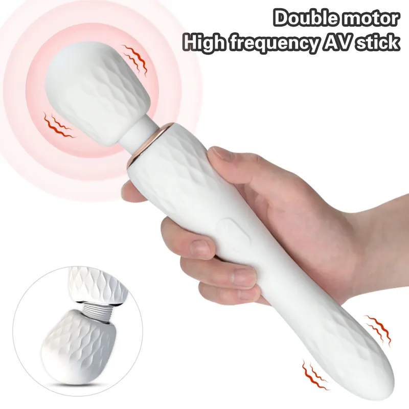 Siliconen van hoge kwaliteit AV-vibrator Magic Wand vrouwelijke masturbator tepelmassager g-spot clitoral stimulator seksspeeltjes voor paar 220725
