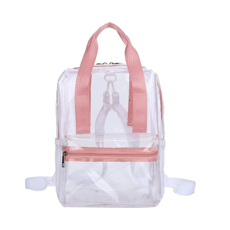 Durchsichtiger Rucksack Rucksuck Sport Robuste PVC-Umhängetasche Geldbörsen Tragetaschen Wasserdicht Transparente Sommer-Strandtasche Tagesrucksäcke