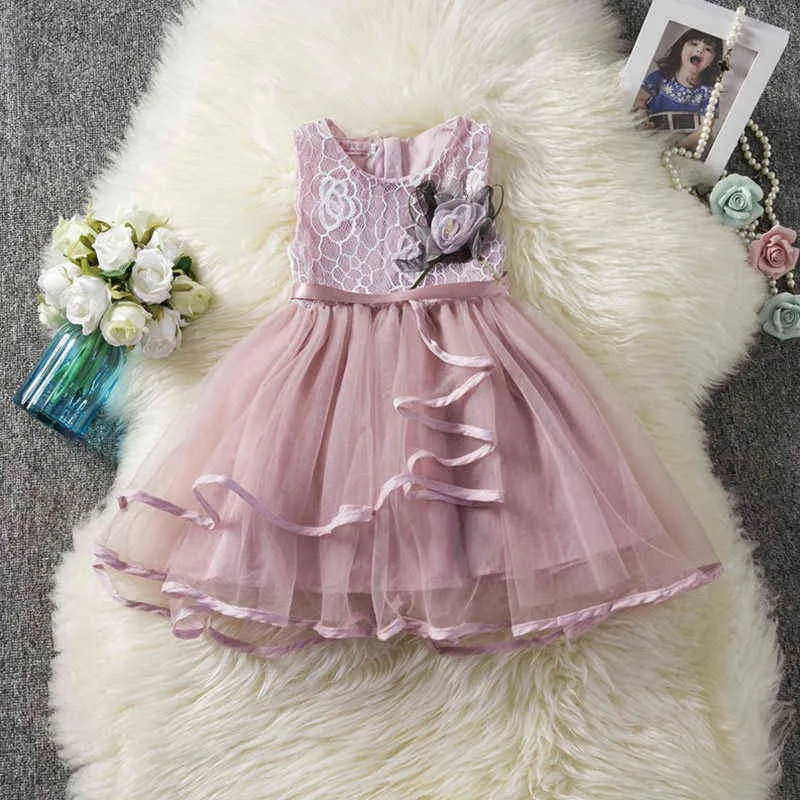 Цветочные малыш девушки сетчатые платья из тюль