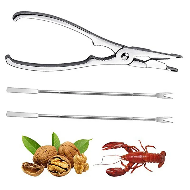 Stainless Steel Seafood Cracker Pick Set Tool For Crab Lobster Useful Utensils Home Kitchen