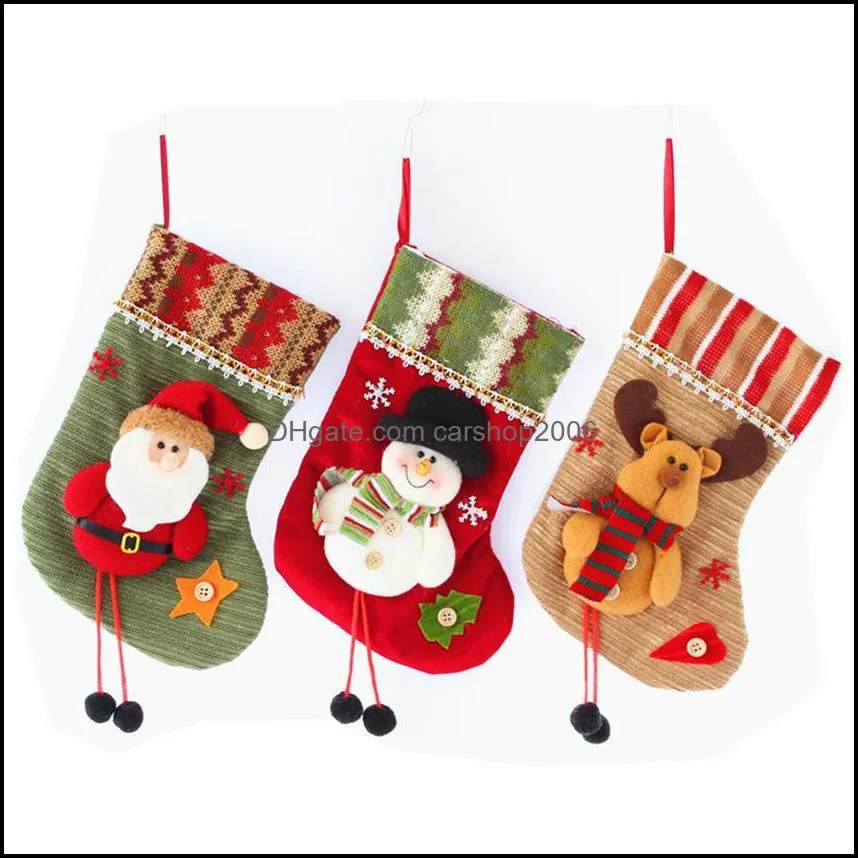 ups christmas stockings decoration santa claus christmas boots gift bag