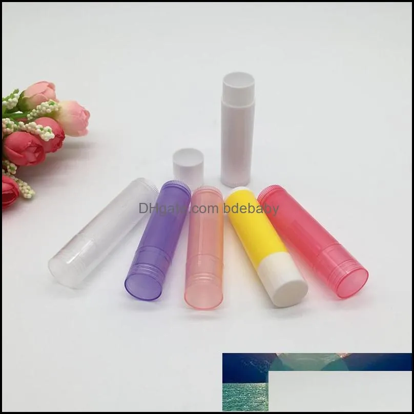 50Pcs 5g Empty Lip Tube With Twist Bottom Clear Refillable Bottle Lipstick Container For Cosmetic Makeup DIY Tool Storage Bottles & Jar Jars Factory price