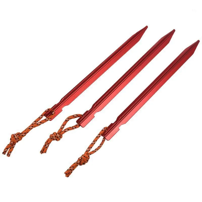 PCS Stop Aluminiowy 7 cali Red Camping Tent Tent Pegs Stake Paznokci Marka