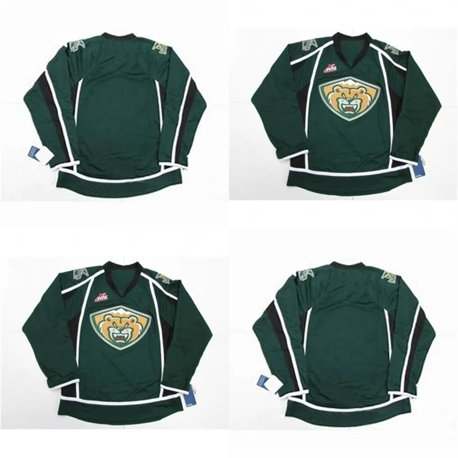 VipCeoMit Personnalisé Everett Silvertips Maillots Hommes Femmes Jeunesse 100% Broderie cusotm n'importe quel nom n'importe quel numéro Maillots de Hockey sur Glace Vintage