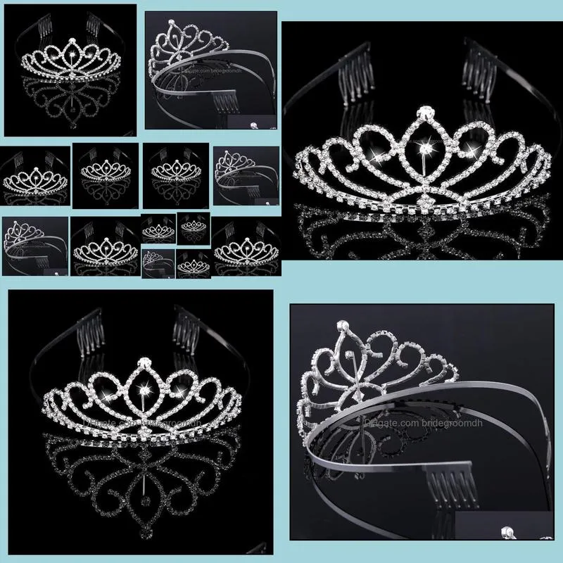 bridal tiaras crowns headpieces with rhinestones jewelry evening prom party pageant crystal wedding accessories