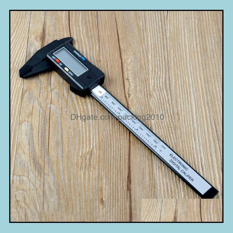 new arrival 1pc 0&150mm 6 inch lcd digital electronic carbon fiber vernier caliper gauge micrometer measuring tool sn1112