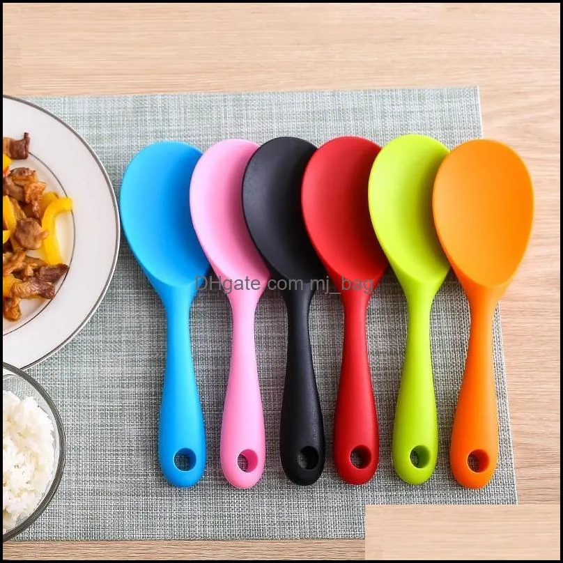 rice spoons non-stick paddle silicone rice shovel spoon rice server cooking scoop ladle baking tool kitchen utensils kitchen tool