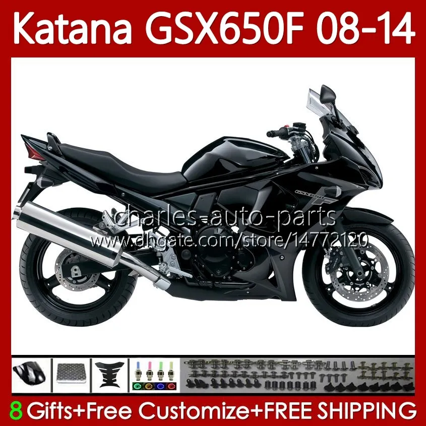Fairings Fit SUZUKI KATANA GSX 650F GSXF650 GSXF 650 GSX650F 2008 2024 Bodywork Flat Black 120No.64