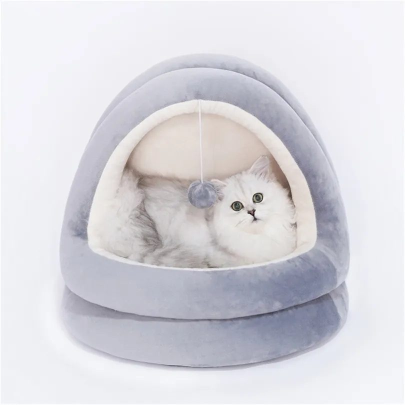 Moda Cat Beds Casa Gattini Pet letto Divano Mats Accogliente letto Giocattolo per cani Piccola tenda Canile Casa Grotta Dormire Nido Prodotti per animali domestici 201109